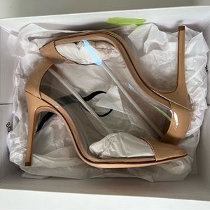Schutz Clear and nude colour high heels